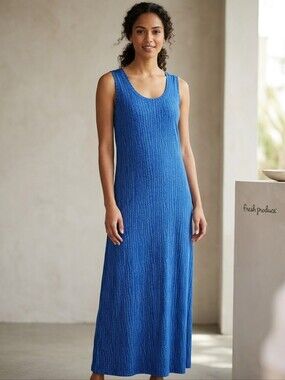 Fresh Produce Blue Geometric Maxi Dress Size Large